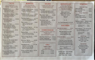 Badlands Tacos menu