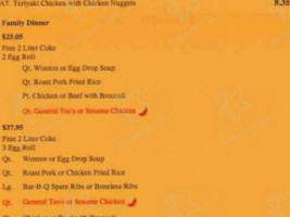 Mr Cheng menu