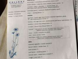 Gallery Pastry Shop menu