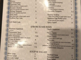 Sakura Sushi menu