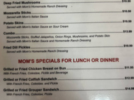 Mom's Kitchen menu