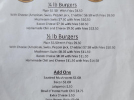 Ky's And Casino menu