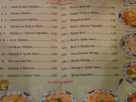 Golden Dragon menu