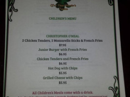 Cj's Tavern menu