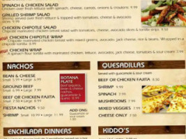 Dos Leones menu