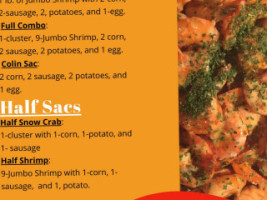 Seafood Sacs menu