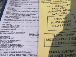 Arties South Shore Fish Market And Grill menu