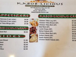 Kabob-licious menu