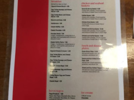 Sun Ridge Cafe menu