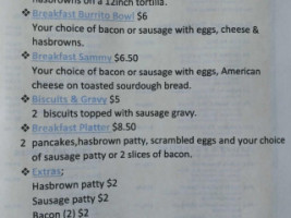 Arney’s Bayside Grill menu