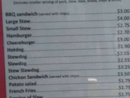 Zeb's -b-q menu