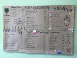 Ming's Bubble Tea menu