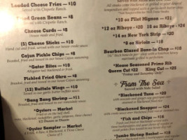 Blue Oak Oyster And Grill menu