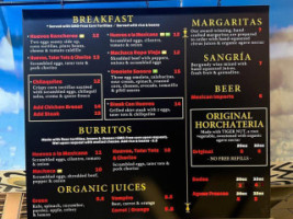 Taco Mesa menu