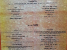 Los Ramirez menu