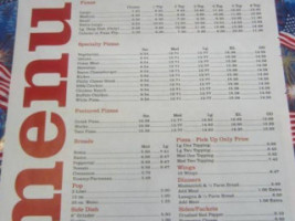 Papa D's Pizza menu