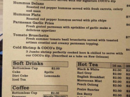 Coco's Cafe And Wine menu