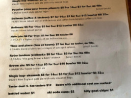 White Rooster Farmhouse Brewery menu