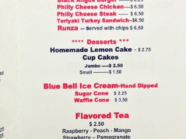 The Lucky Tea Cup menu