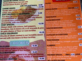 Mi Rancho Mexican menu