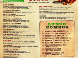 El Tequila Mexican Grill menu