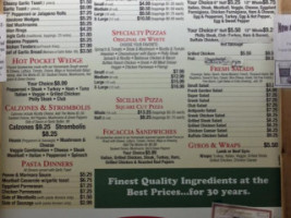 Carol Of Caseys Pizza Shop menu