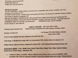 Oxbow Inn menu