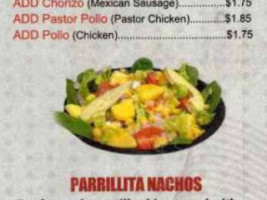 La Parrillita Mexican Grill menu