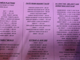 Soul Sistas' menu