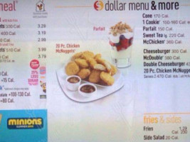 Mcdonald's menu