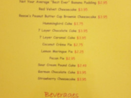 Scottie's Bakery menu