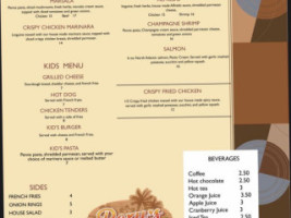 Roxy's menu