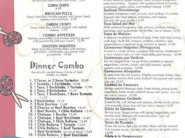 Las Maracas Mexican menu