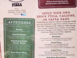 Lloyds Brickhouse Pizza menu