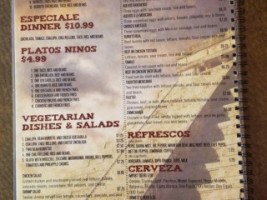 Los Aztecas Mexicano Y Cantina menu