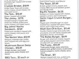 Big Johnz' Bbq menu