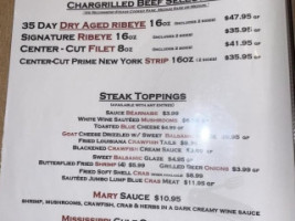 The Grillehouse Of Tupelo menu