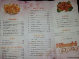 Hibachi Express menu