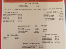 Almighty Barbecue menu