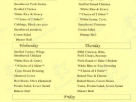 Josephine's Creole menu