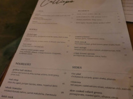 Calliope Restaurant Bar menu