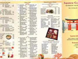 Japanese Cuisine menu