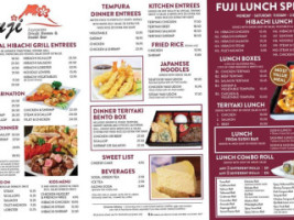 Fuji Japanese Steakhouse menu