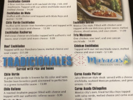 Maracas Mexican Grill menu