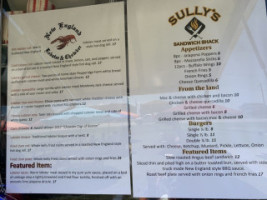 Sully's Sandwich Shack/ New England Lobster Chowder menu