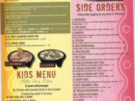 Valle Grande Mexican Grill menu