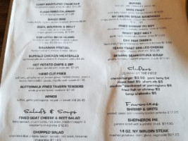 Bayview Tavern menu