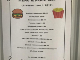 Gunns Grill menu