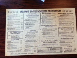 Dockside menu