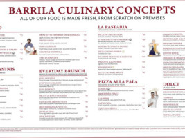 Barrila's Pastaria Restaurant Bar Catering Services Event Venue menu